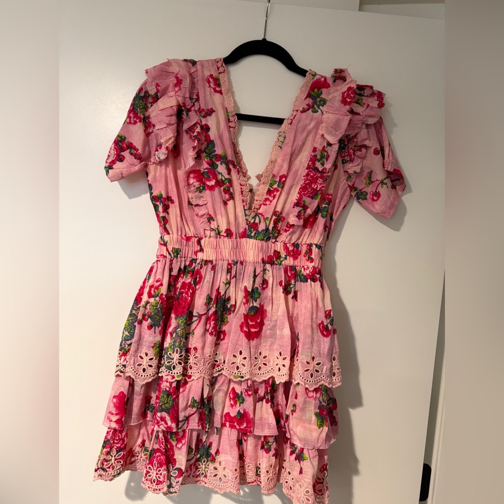 LoveShackFancy Aldina Mini Dress, Size M - Picture 3 of 4